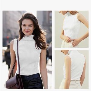 White new turtle neck